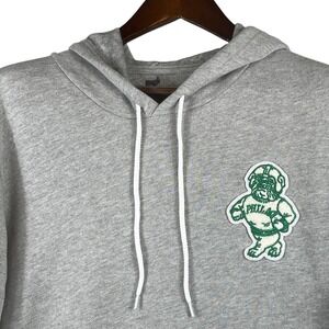 Duke & Winston Mens XL Philadelphia Bulldogs Hoodie Gray Chenille Patch Pullover